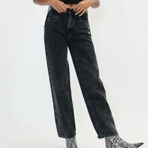 BDG High-Waisted Baggy Jean Black Acid Wash Size 26